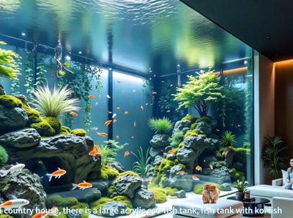 Acrylic Fish Tank for Luxury Villa Living Room