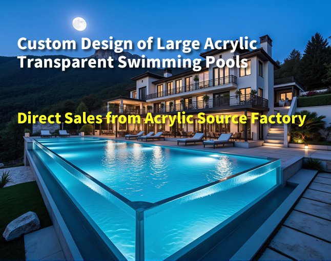 Custom Design of Large Acrylic Transparent Swimming Pools